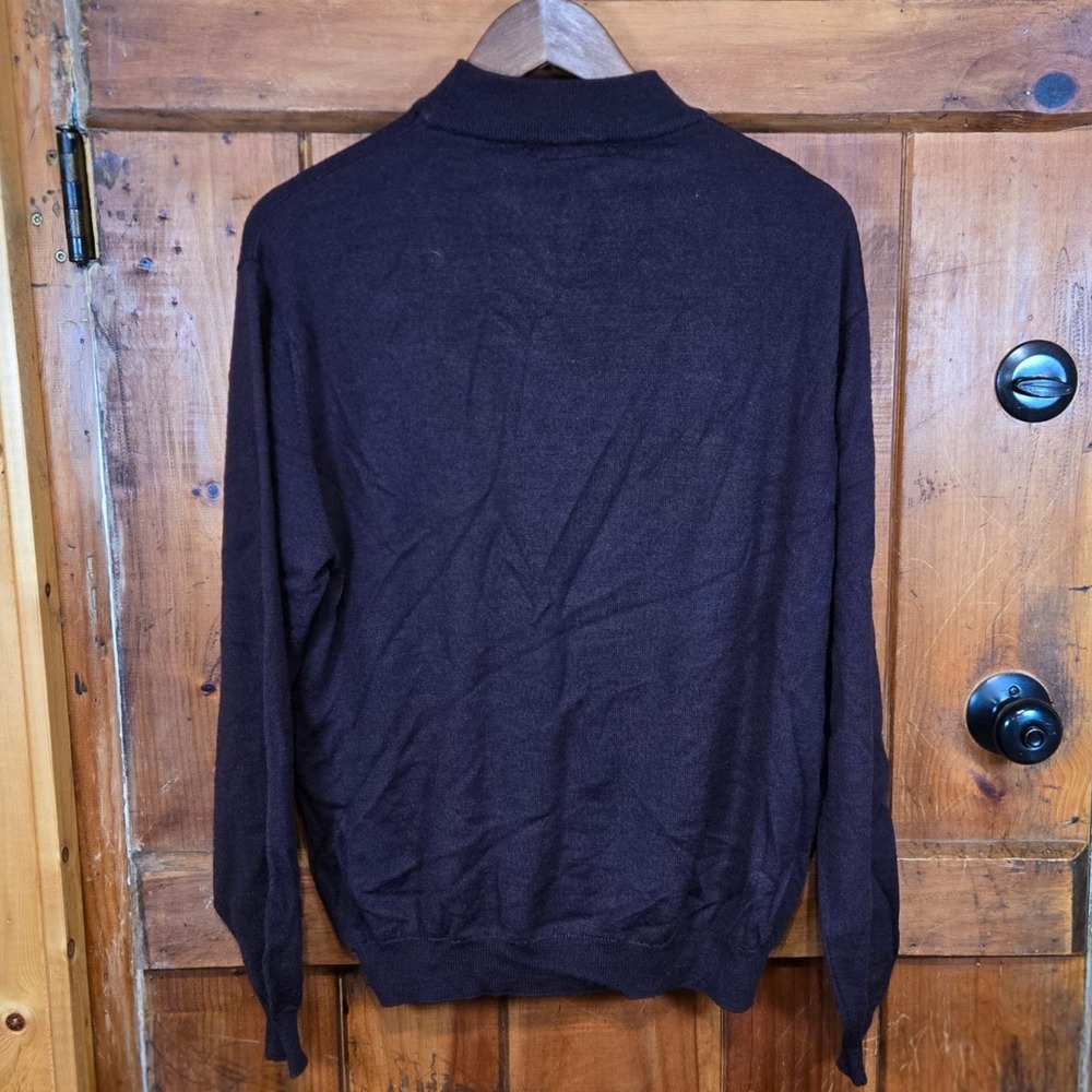 MURANO by Raffi Men's Mock Neck Sweater Size L Brown Wool Blend Made in Italy